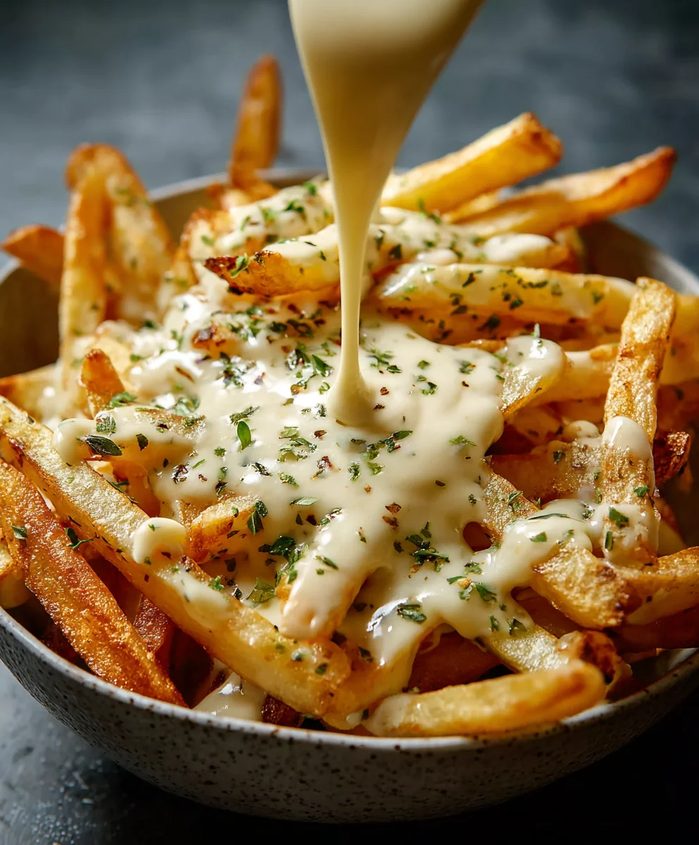 Cremige Käsesauce für Pommes: Einfaches Rezept