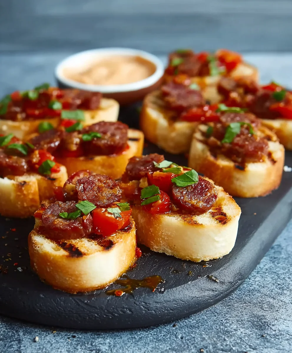 Mini-Toast: Serrano-Rind-Beef Chorizo – Mediterrane Knusper-Häppchen
