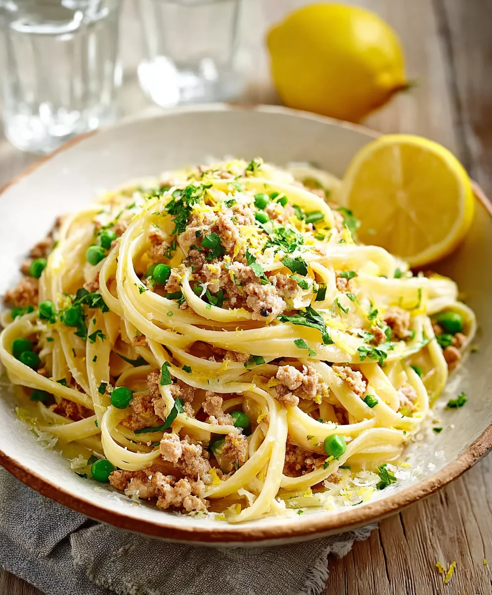Linguine mit Rinderhack & Zitronensauce
