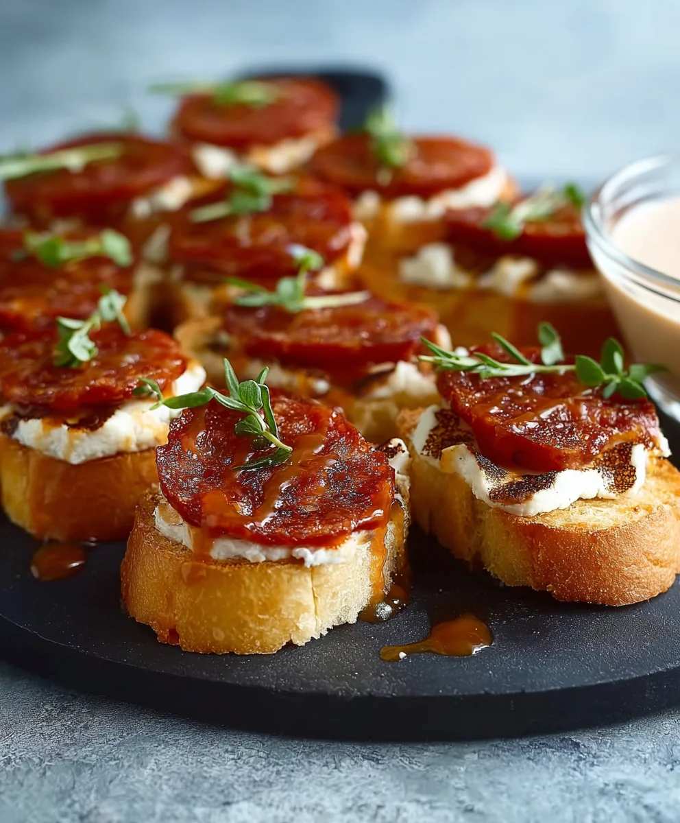 Mini-Toast: Serrano-Rind-Beef Chorizo – Mediterrane Knusper-Häppchen
