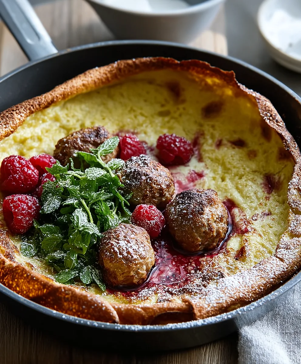 Dutch Baby mit Rinderhackbällchen – Einfach & Lecker