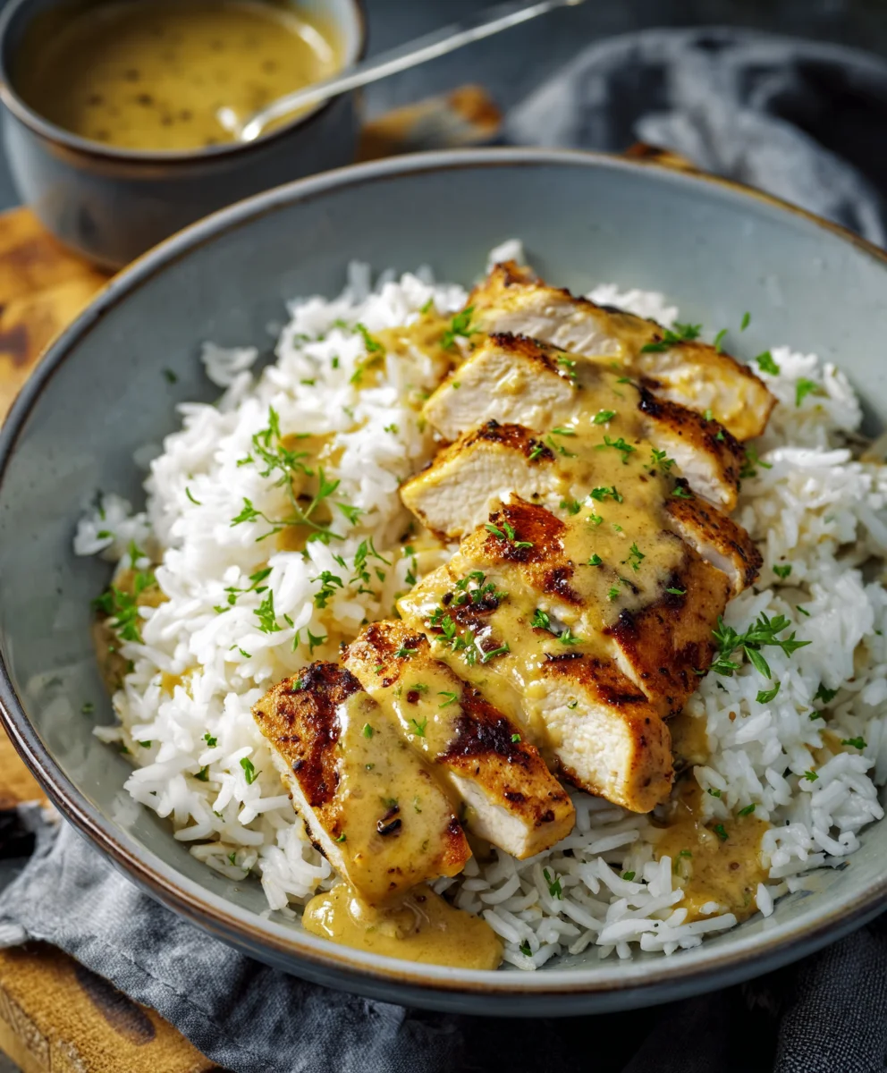 Honig-Senf-Hähnchen mit Reis: Saftig & Lecker