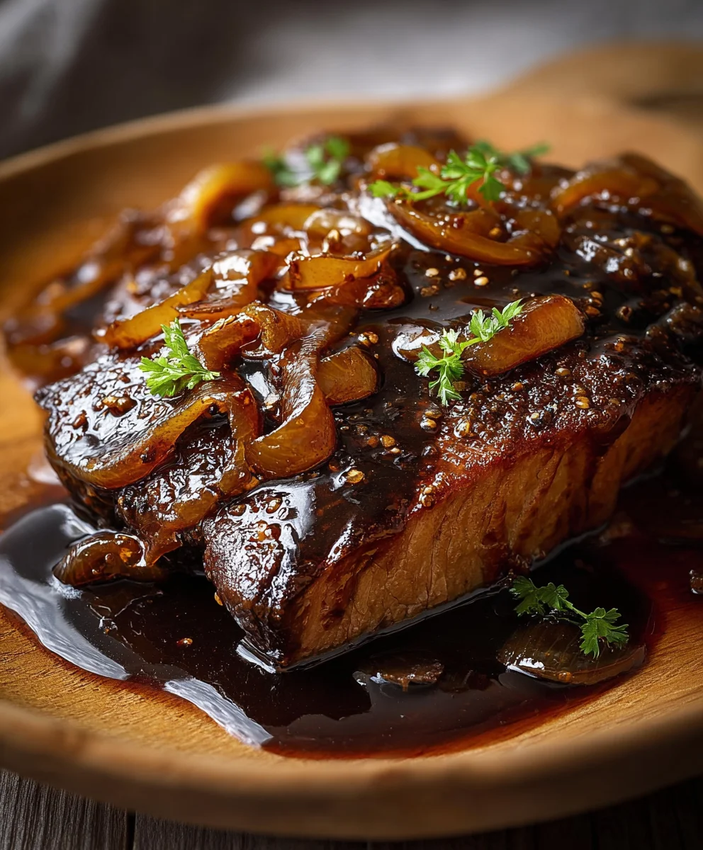Rinderbrust Balsamico Zwiebeln – Zart & Lecker