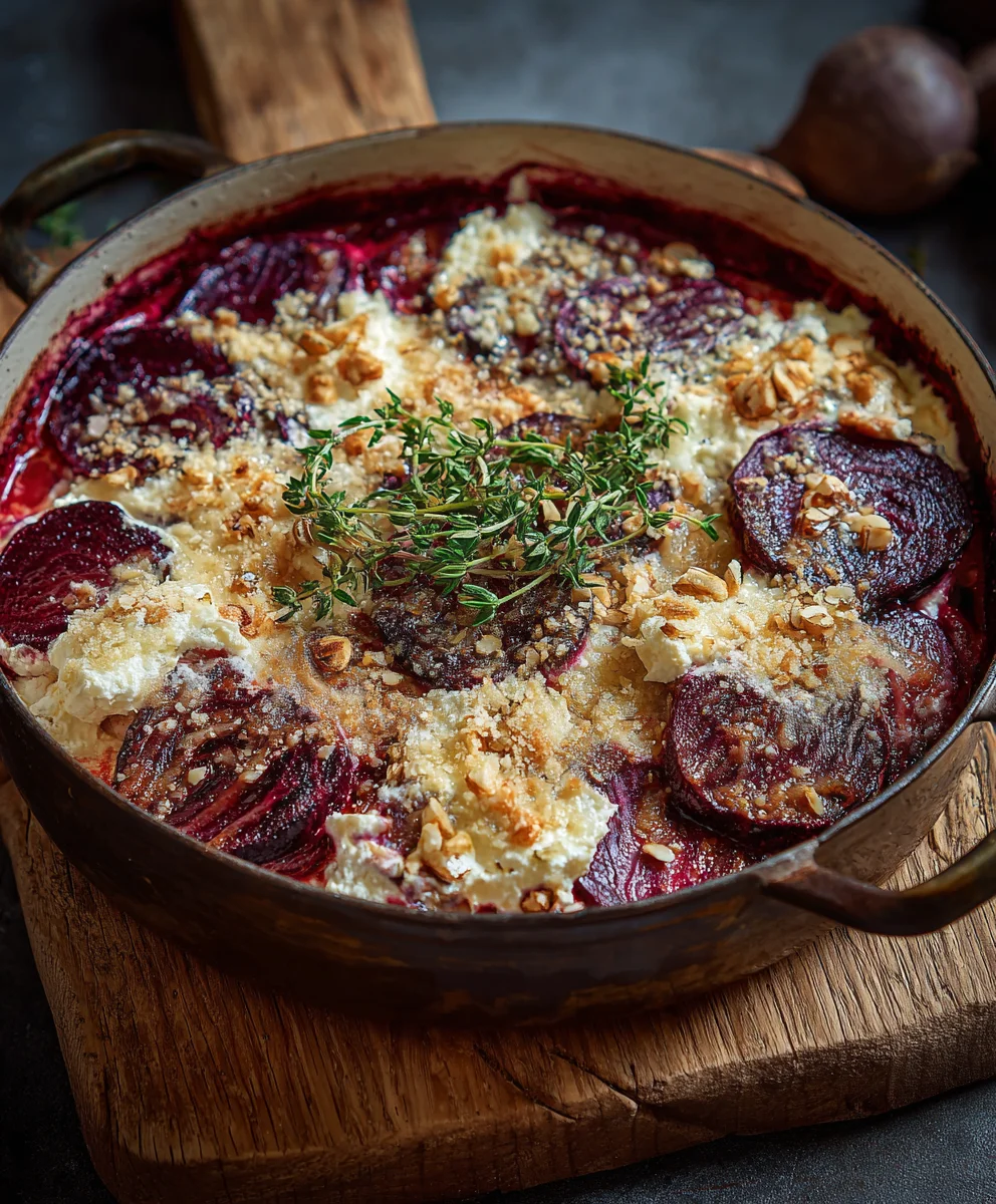 Rote Bete Gratin mit Ziegenkäse: Cremig & Lecker