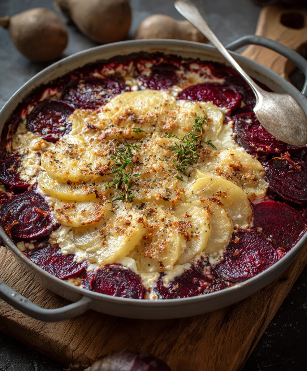 Rote Bete Gratin mit Ziegenkäse: Cremig & Lecker