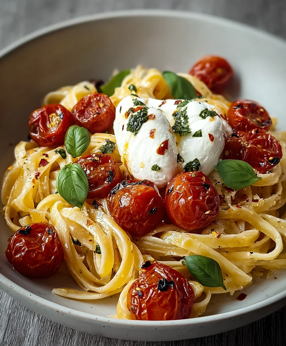 Burrata Pasta mit Tomaten: Cremig, Einfach & Köstlich!
