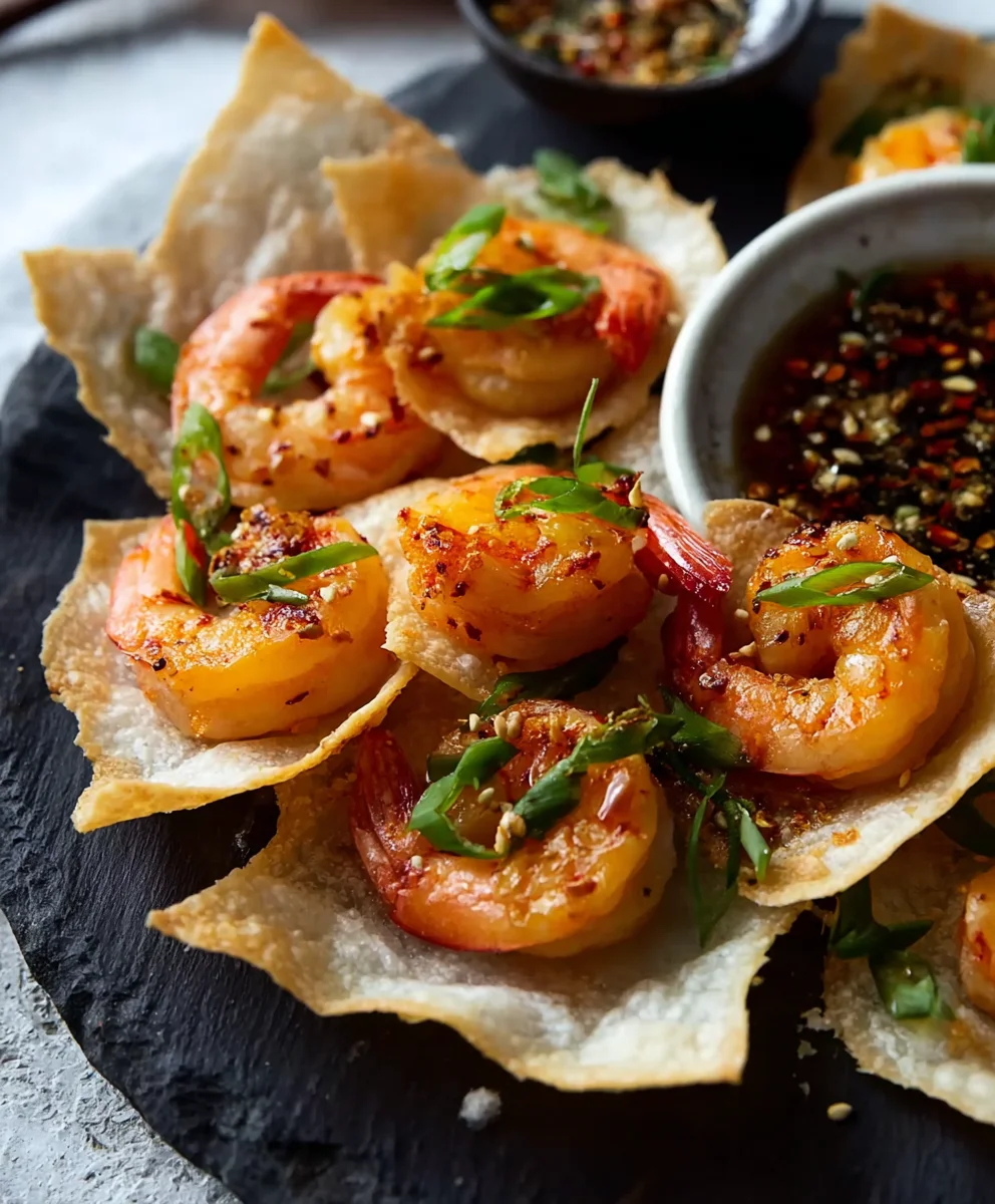 Würzige Garnelen & Reispapier-Chips: Knusprig Asiatisch